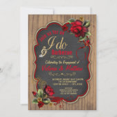 ウッド素朴I do BBQカップルのシャワー 招待状 (正面)