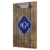 ウッド素朴Lプランクス#1ネイビークローバー3 M'gram クリップボード (左)