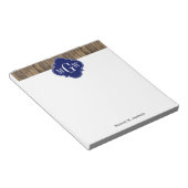 ウッド素朴Lプランクス#1ネイビークローバー3 M'gram ノートパッド (アングル)