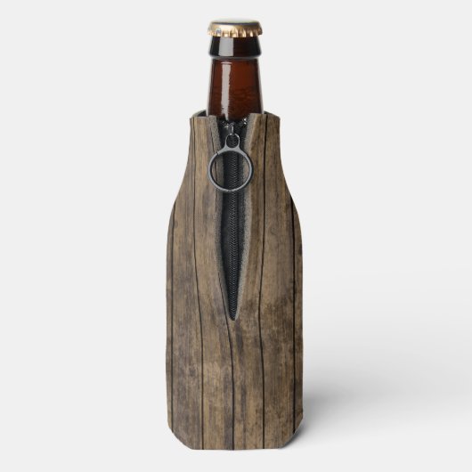 ウッド素朴Lプランクス#1ネイビークローバー3 M'gram ボトルクーラー (ボトル裏面)