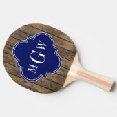 ウッド素朴Lプランクス#1ネイビークローバー3 M'gram 卓球ラケット (横)