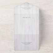 ウッド素朴QRコードのひまわり オールインワン招待状 (外側)