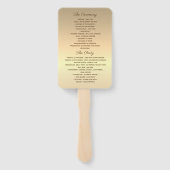 ウッド結婚式 プログラムハンドファン ハンドファン (裏面)