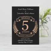 ウッド結婚記念日5年 招待状 (スタンド正面)