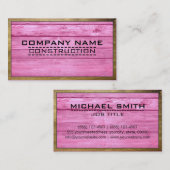 ウッド縁どエレガント建築木目#21 名刺 (正面/裏面)