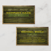 ウッド縁どエレガント建築木製ルック#12 名刺 (正面/裏面)