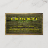 ウッド縁どエレガント建築木製ルック#12 名刺 (裏面)