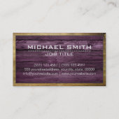 ウッド縁どエレガント木製ルック#19 名刺 (裏面)