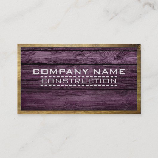 ウッド縁どエレガント木製ルック#19 名刺 (正面)