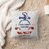 ウッド航海ののフラグいかり クッション (ブランケット)