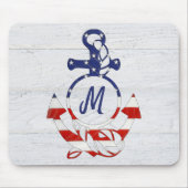 ウッド航海ののフラグいかり マウスパッド (正面)