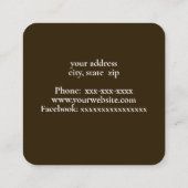 ウッド詳細 スクエア名刺 (裏面)