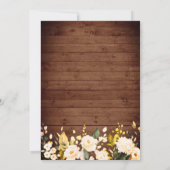 ウッド赤面バラ&ランタンリハーサルディナー 招待状 (裏面)