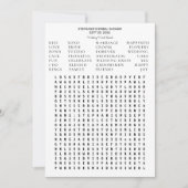 ウッド赤面ピーチフローラブライダルシャワー単語検索 招待状 (正面)