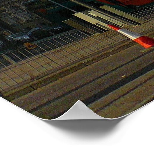 ウッド通り、カーディフ、ウェールズ ポスター (角)