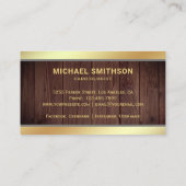 ウッド金ゴールドカドゥセスシンボルメディカルプロフェッショナル 名刺 (裏面)