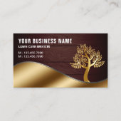 ウッド金ゴールドツリーガーデニング造園芝生気に 名刺 (正面)