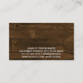 ウッド飛行機 | 大工 | 木目 名刺 (裏面)