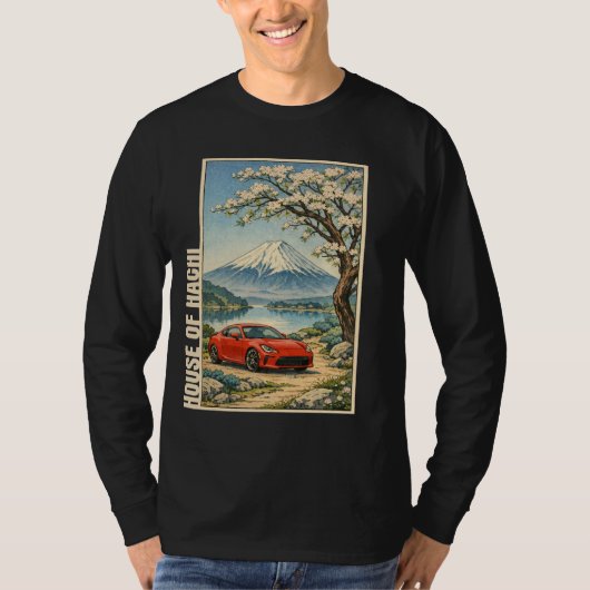 ウッド86 ロングスリーブ – ハチの館 Tシャツ (正面)