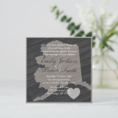 ウッド·ア素朴ラスカ·グレー結婚式招待状 招待状 (スタンド正面)