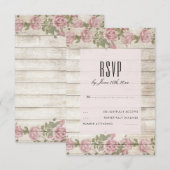 ウッド ウェディング RSVP のバラ (正面/裏面)