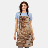 ウッド エプロン (着用した状態)