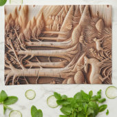 ウッド キッチンタオル (折り畳み)