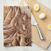 ウッド キッチンタオル (四つ折り)