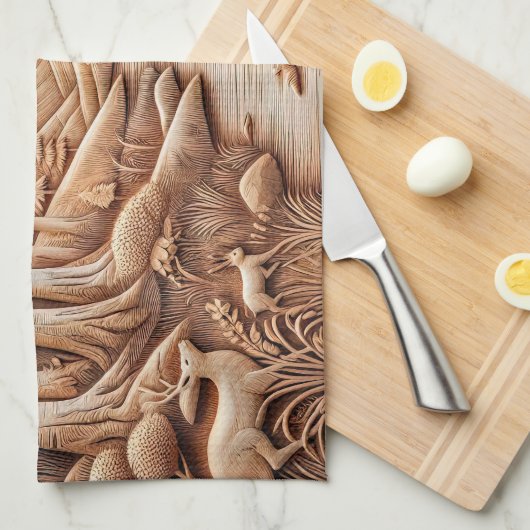 ウッド キッチンタオル (四つ折り)