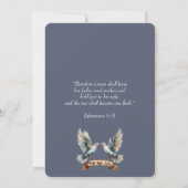 ウッド・キリストン・トゥー・ビカム・ワン・ウォーターカラー・ブルー 招待状 (裏面)