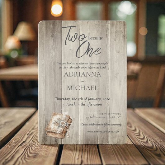 ウッド・キリストン・トゥー・ビカム・ワン 招待状