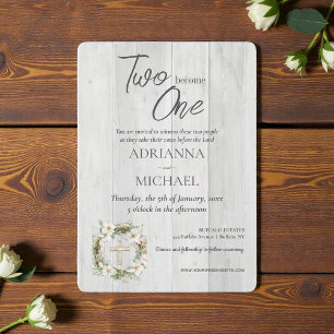 ウッド クリスチャン 結婚式 ウェディング 招待状