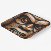 ウッド・グレイン・ニュージーランド・ティキ ペーパープレート (傾斜あり)