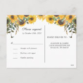 ウッド・サンフラワー・カントリー・ウエディング出欠届けはがき シーズンポストカード (裏面)