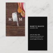 ウッド | シェフナイフモノグラム 名刺 (正面/裏面)