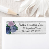 ウッド&シャビー素朴シックバラ差出人住所 ラベル (インサイチュ)