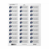 ウッド&シャビー素朴シックバラ差出人住所 ラベル (フルシート)