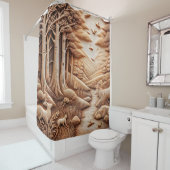 ウッド シャワーカーテン (インサイチュ)