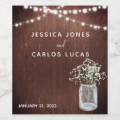 ウッド ジプソフィラ ベイビーズ ブレス メイソンジャー ワイン ワインラベル (シングルラベル)