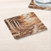 ウッド スクエアペーパーコースター (アングル)