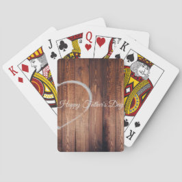 ウッド&チョーク素朴バレンタインハートforパパ トランプ