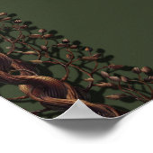 ウッド ツイグ ペンタクル オリーブグリーン ウィカン ポスター (角)