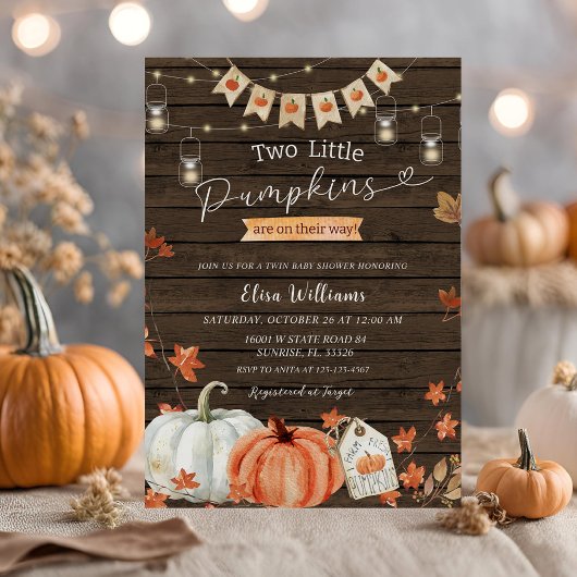 ウッド・ツー・リトル・カボチャが進んでいる 招待状