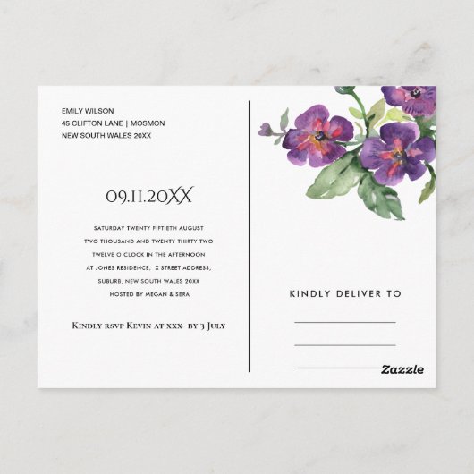 ウッド ティンバー フラワーバードハウス お披露目パーティー ポストカード (裏面)