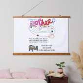 ウッド・トッピング・ウォール・タペストリーお母さんは？ 吊り下げ型タペストリー (寝室)