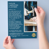 ウッド&ハンマー、大工、大工広告の チラシ (手)