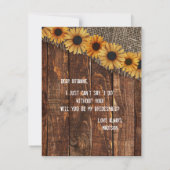 ウッド&バ素朴ラップは私の花嫁になる 招待状 (裏面)