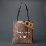 ウッド&バ素朴ラップひまわり結婚のモノグラム トートバッグ<br><div class="desc">ウッド&バ素朴ーラップひまわりカントリーファームハウスシック結婚のモノグラムトートバッグ – トレンディーブラシスクリプトフォント付き！～このデザインのスイート全体を結婚見るために私の店をチェック！</div>
