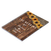 ウッド&バ素朴ラップサンフラワーウェディングプランナー ノートブック (左側)