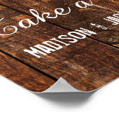 ウッド&バ素朴ーラップひまわり愛は甘いトリート ポスター (角)